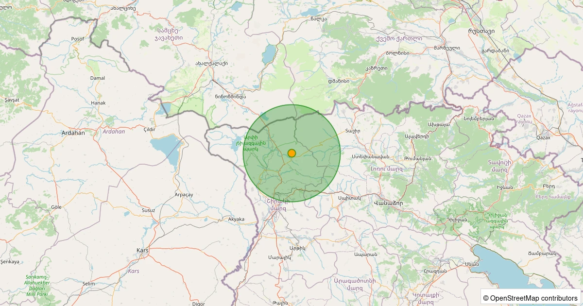 02 Kasım 2025 saat 18:49 - ERMENISTAN - 4.10ml depreminin harita gösterimi