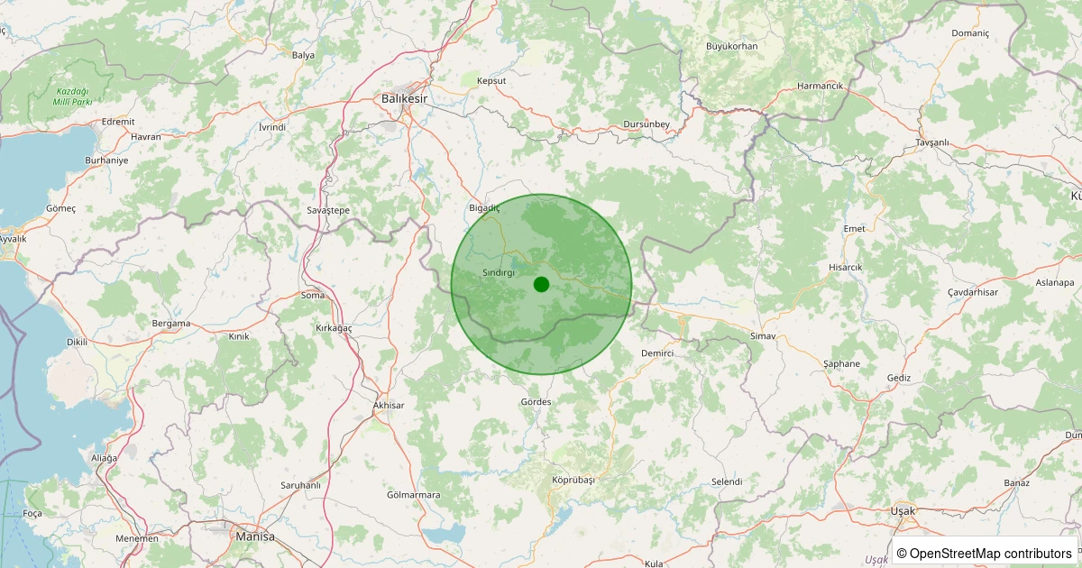 03 Kasım 2025 saat 16:17 - Sındırgı - Aslandede - 1.40ml depreminin harita gösterimi