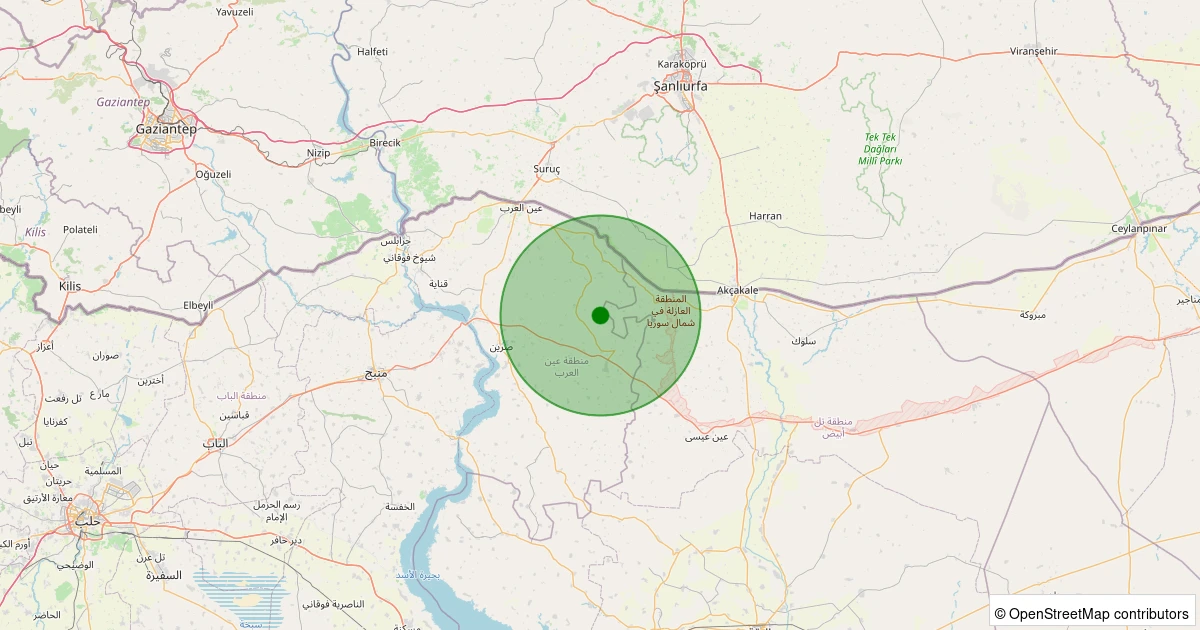 03 Kasım 2025 saat 17:59 - SURIYE - 2.00ml depreminin harita gösterimi