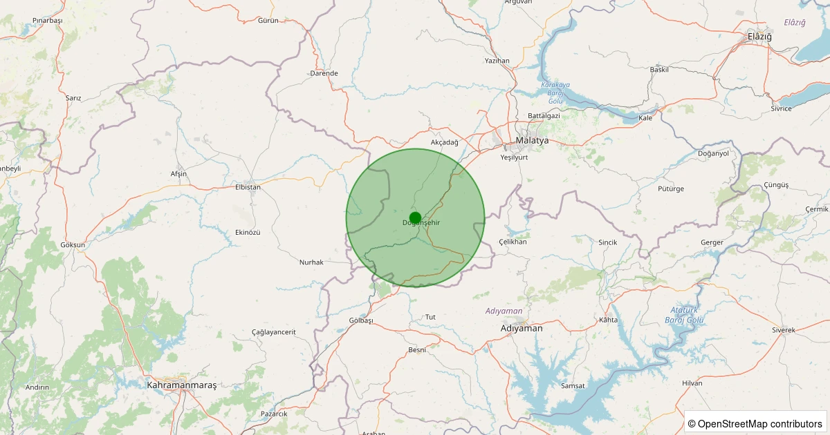 03 Kasım 2025 saat 18:23 - Doğanşehir - Topraktepe - 1.00ml depreminin harita gösterimi