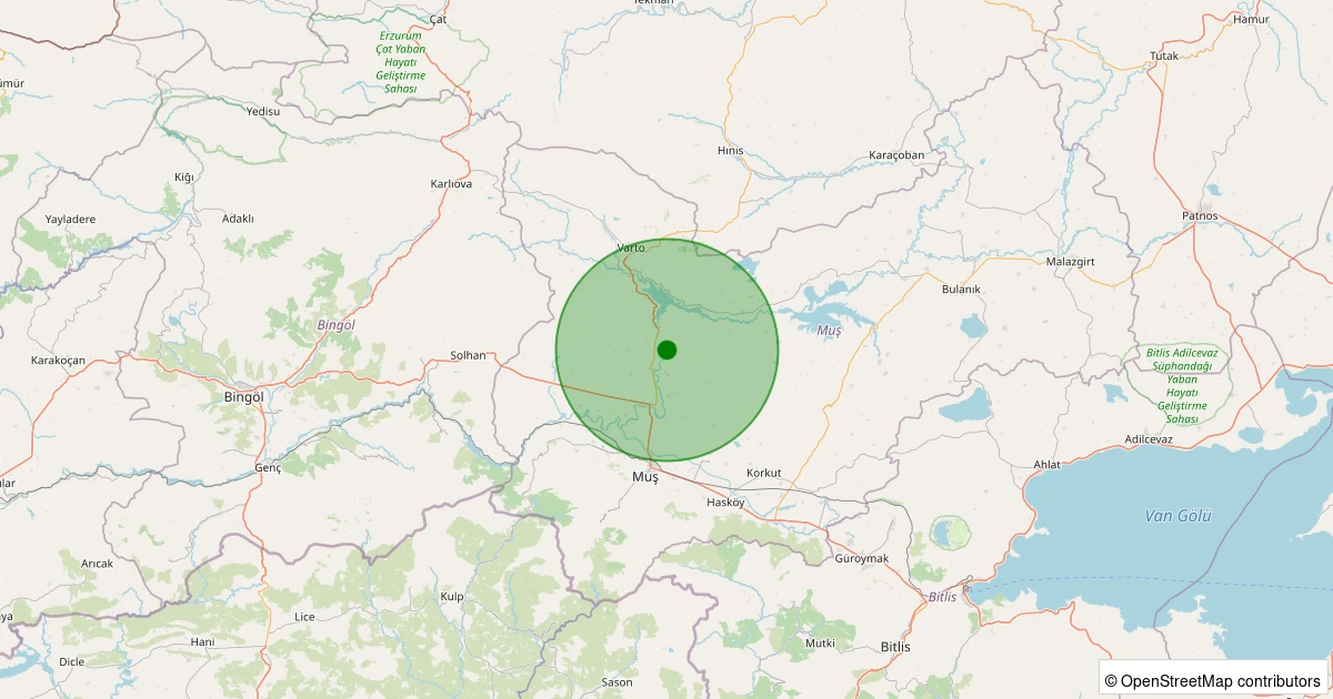 03 Kasım 2025 saat 19:50 - Merkez - Serinova(Artet) - 2.30ML depreminin harita gösterimi