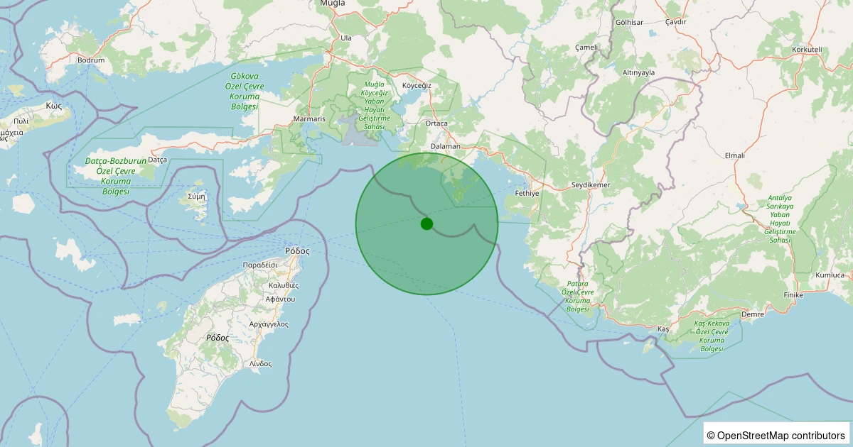 04 Kasım 2025 saat 00:11 - AKDENIZ - 1.70ml depreminin harita gösterimi