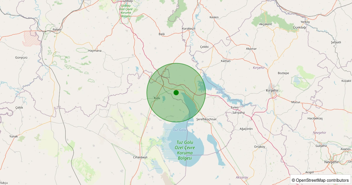 04 Kasım 2025 saat 00:20 - Şereflikoçhisar - Akin - 1.40ml depreminin harita gösterimi