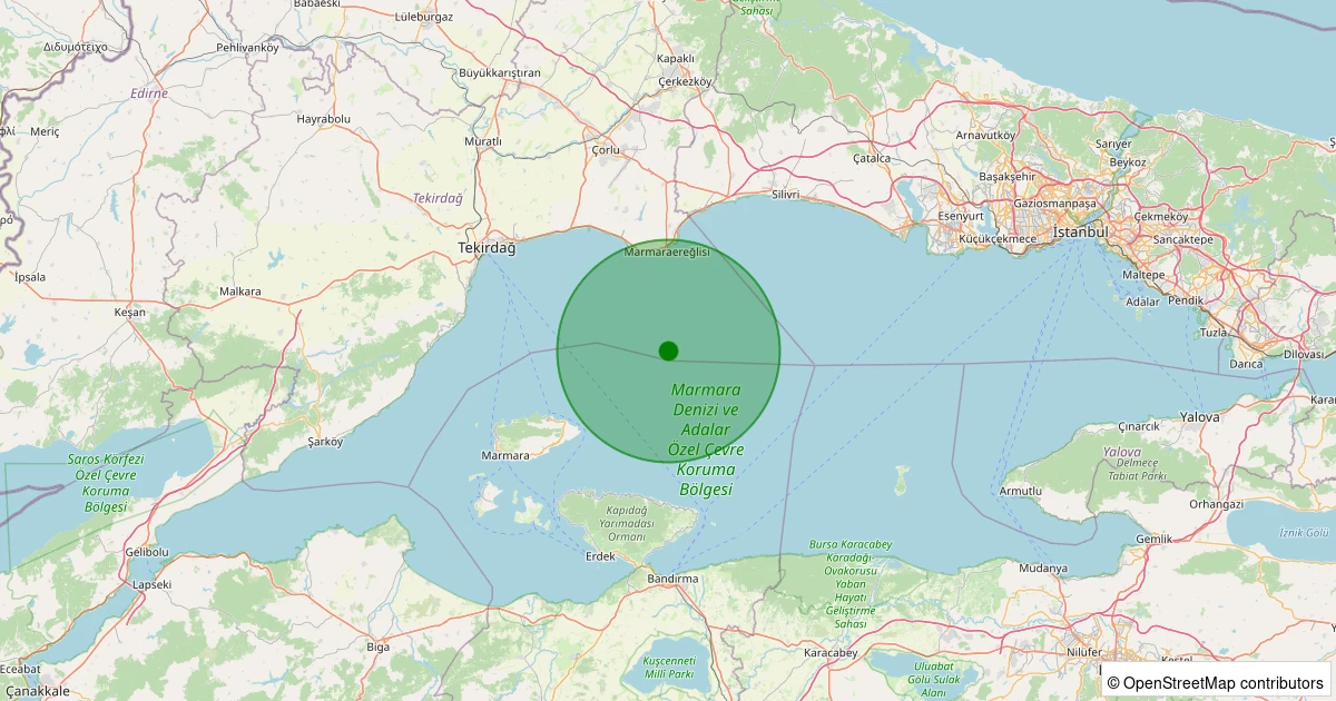 04 Kasım 2025 saat 00:32 - MARMARA - 1.60ml depreminin harita gösterimi