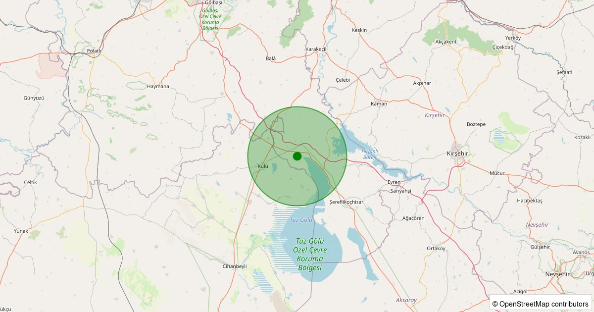 04 Kasım 2025 saat 00:20 - Şereflikoçhisar - Akin - 1.30ml depreminin harita gösterimi