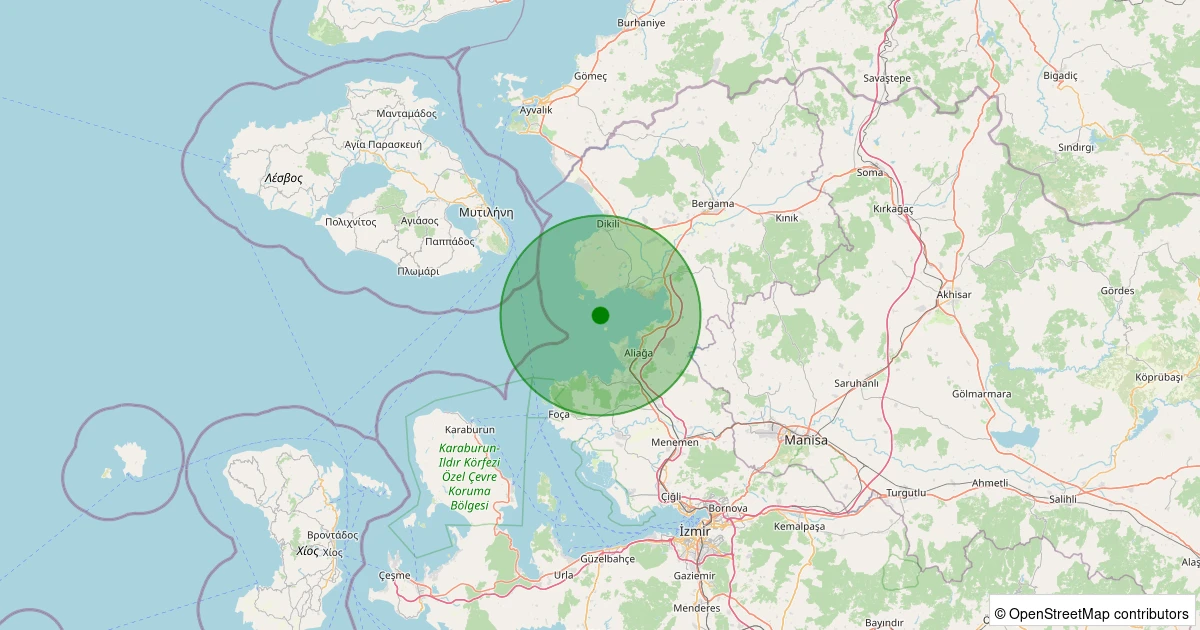 04 Kasım 2025 saat 04:28 - CANDARLI - 1.60ml depreminin harita gösterimi