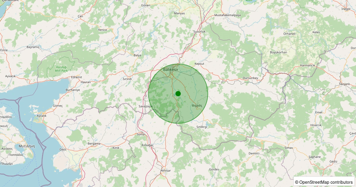 04 Kasım 2025 saat 09:03 - Altıeylül - İnkaya - 1.60ml depreminin harita gösterimi