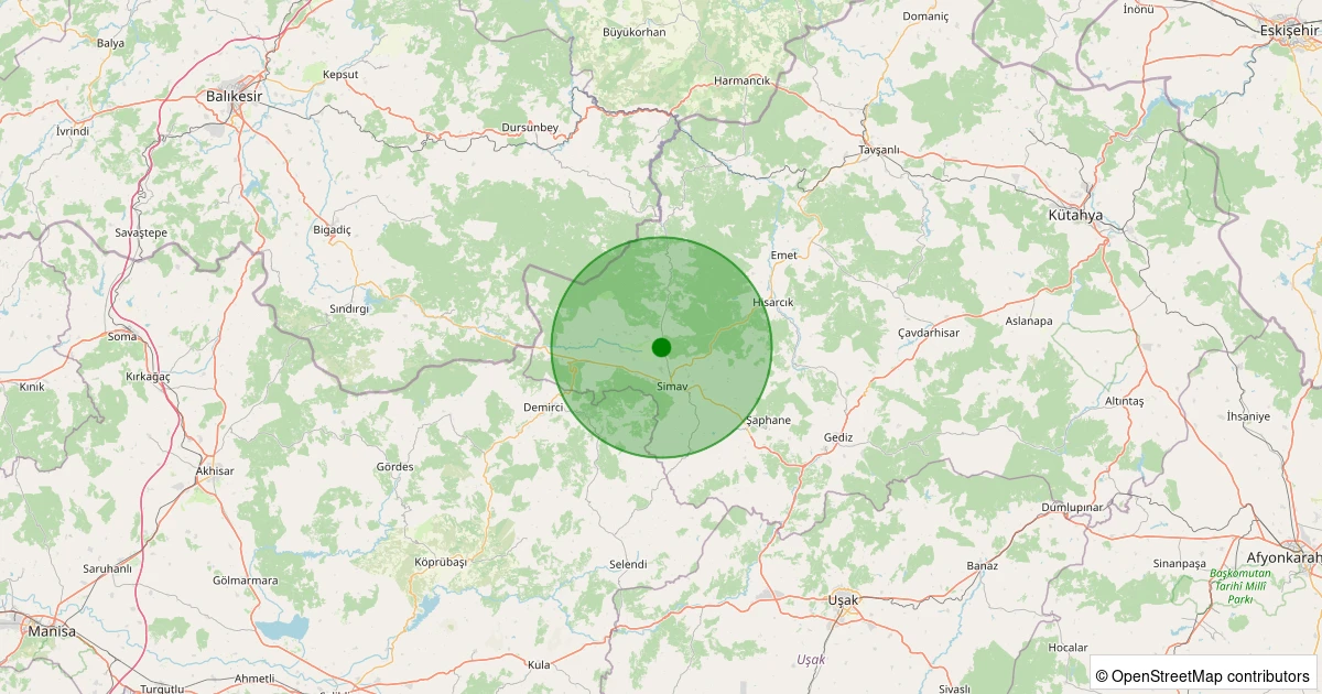 04 Kasım 2025 saat 09:31 - Simav - Naşa/Cumhuriyet - 1.40ml depreminin harita gösterimi