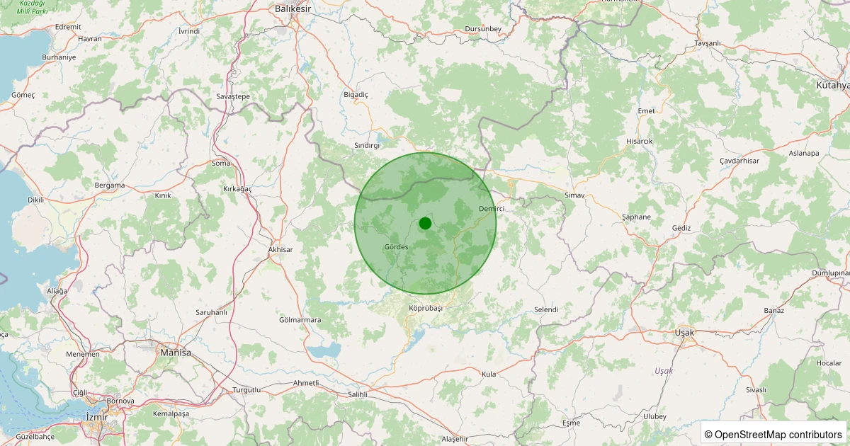 04 Kasım 2025 saat 09:41 - Gördes - 1.30ml depreminin harita gösterimi