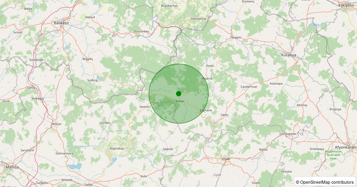 04 Kasım 2025 saat 09:32 - Simav - Naşa/Cumhuriyet - 1.20ml depreminin harita gösterimi