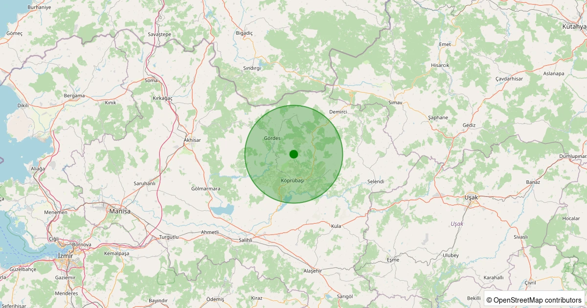 04 Kasım 2025 saat 09:41 - Gördes - Dikilitaş - 1.30ml depreminin harita gösterimi