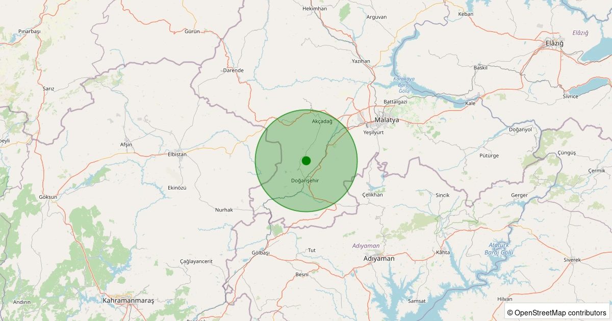 04 Kasım 2025 saat 10:19 - Doğanşehir - Karaterzi - 1.50ml depreminin harita gösterimi