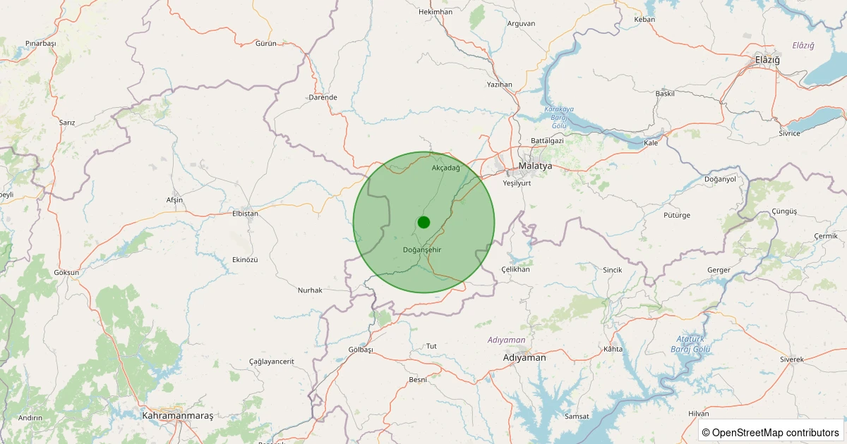 04 Kasım 2025 saat 10:19 - Doğanşehir - Karaterzi - 1.50ML depreminin harita gösterimi
