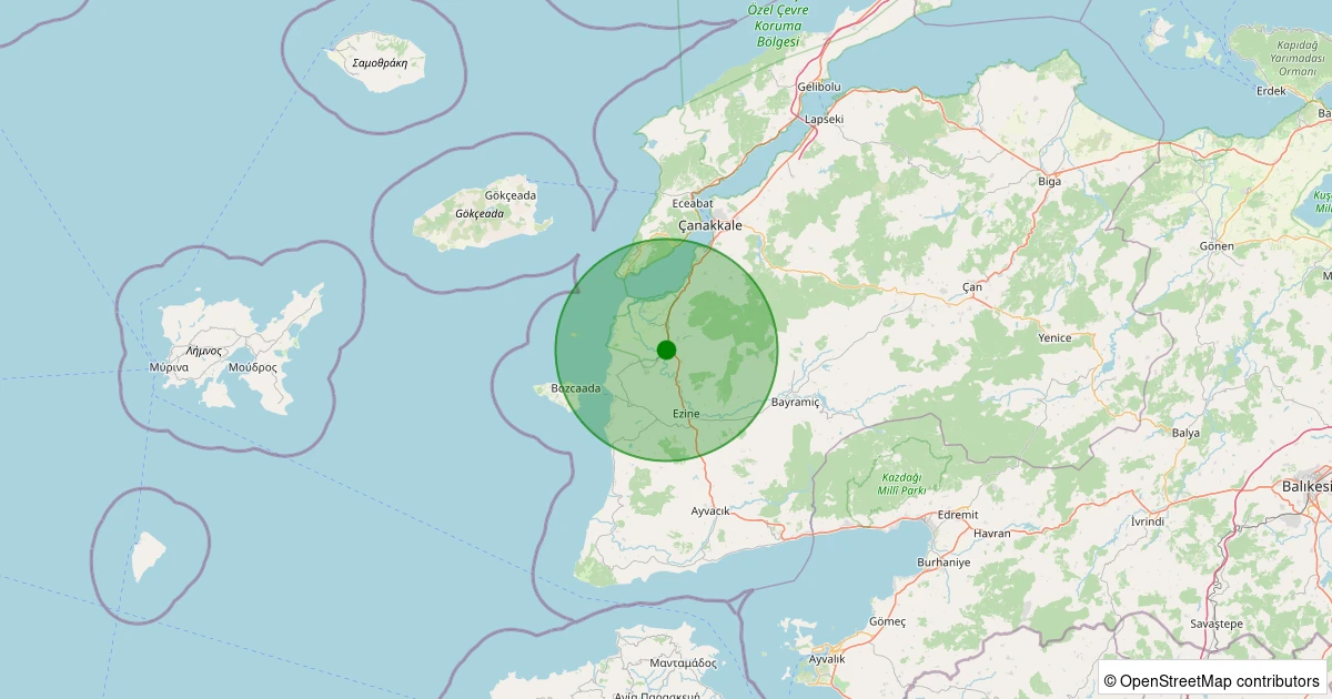 04 Kasım 2025 saat 12:21 - Merkez - Akçapınar Köyü - 1.20ml depreminin harita gösterimi