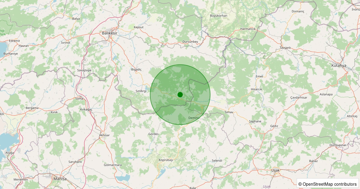 04 Kasım 2025 saat 12:53 - Sındırgı - Mumcu - 1.40ml depreminin harita gösterimi