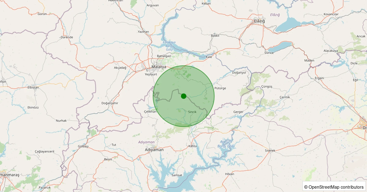 04 Kasım 2025 saat 12:18 - Sincik - Aksu Köyü - 1.20ML depreminin harita gösterimi