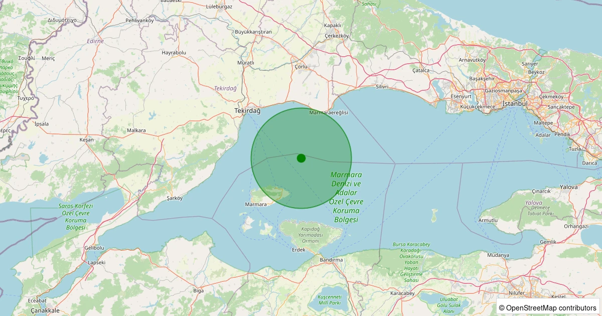 04 Kasım 2025 saat 14:57 - MARMARA - 1.80ml depreminin harita gösterimi