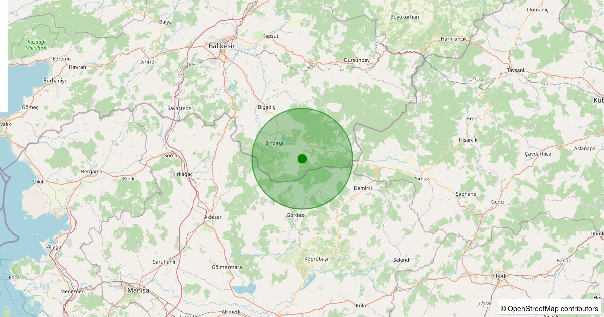 05 Kasım 2025 saat 06:24 - Sındırgı - Büyükdağdere - 1.20ml depreminin harita gösterimi