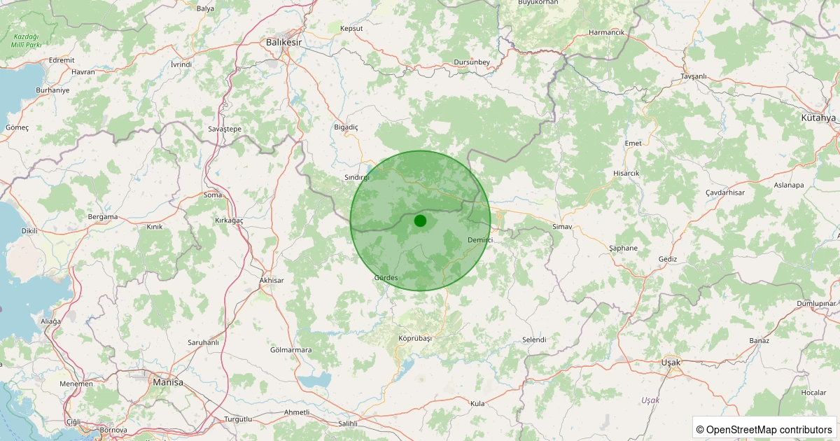 05 Kasım 2025 saat 09:18 - Gördes - Kobaklar - 1.60ml depreminin harita gösterimi