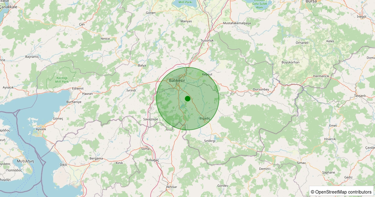 05 Kasım 2025 saat 09:42 - Altıeylül - Paşaköy - 1.40ml depreminin harita gösterimi