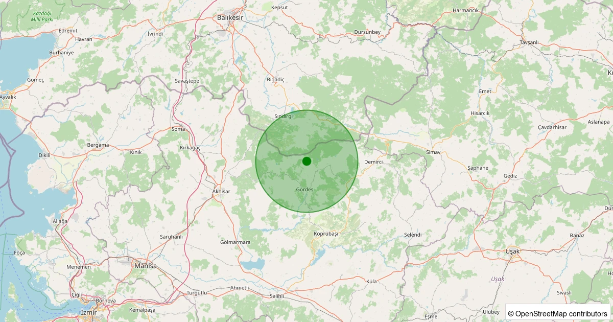 05 Kasım 2025 saat 12:22 - Gördes - 1.90ml depreminin harita gösterimi