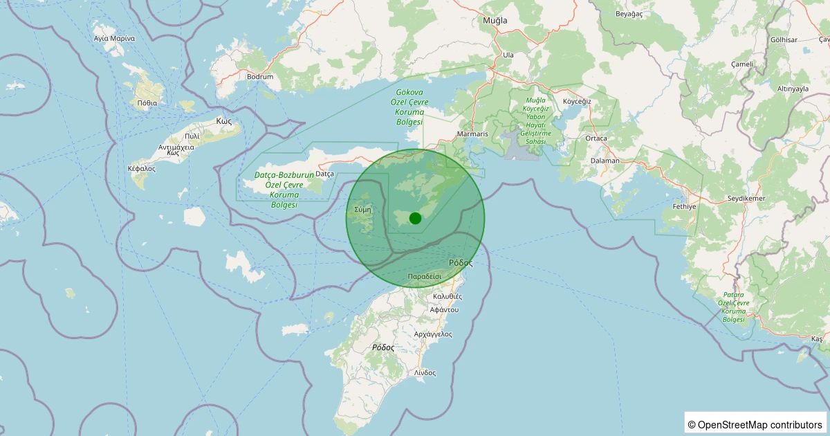 05 Kasım 2025 saat 12:36 - Marmaris - 2.40ml depreminin harita gösterimi