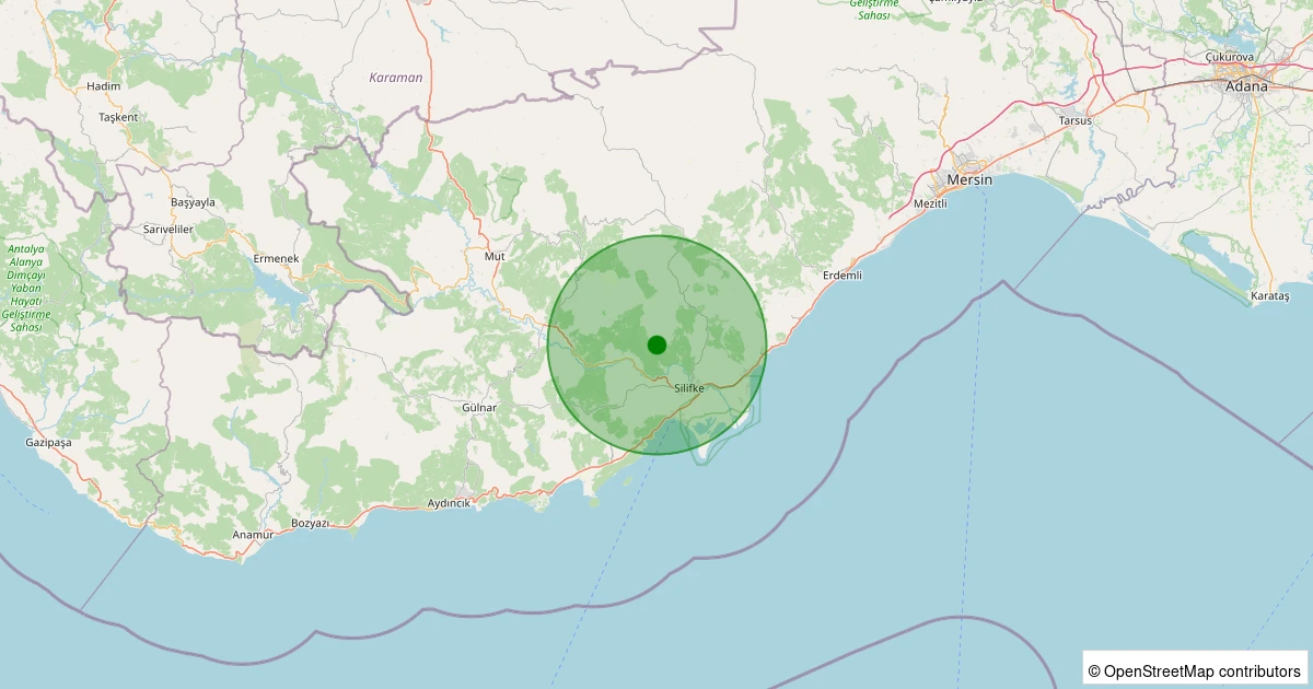 05 Kasım 2025 saat 17:01 - Silifke - Seyranlık - 1.50ML depreminin harita gösterimi