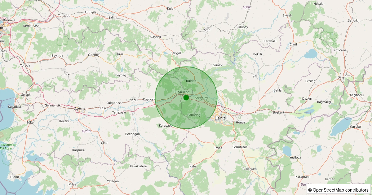 06 Kasım 2025 saat 03:12 - Sarayköy - Tekke Köyü - 1.40ML depreminin harita gösterimi
