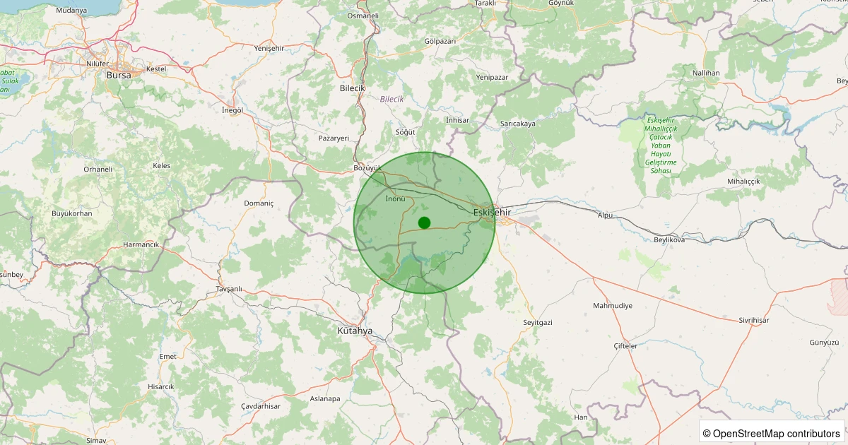 06 Kasım 2025 saat 11:55 - Tepebaşı - Yukarıkartal - 1.40ml depreminin harita gösterimi