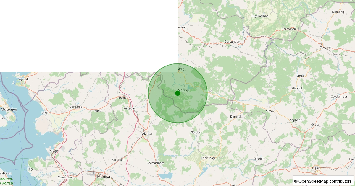 07 Kasım 2025 saat 01:19 - Sındırgı - Kertil - 1.60ml depreminin harita gösterimi