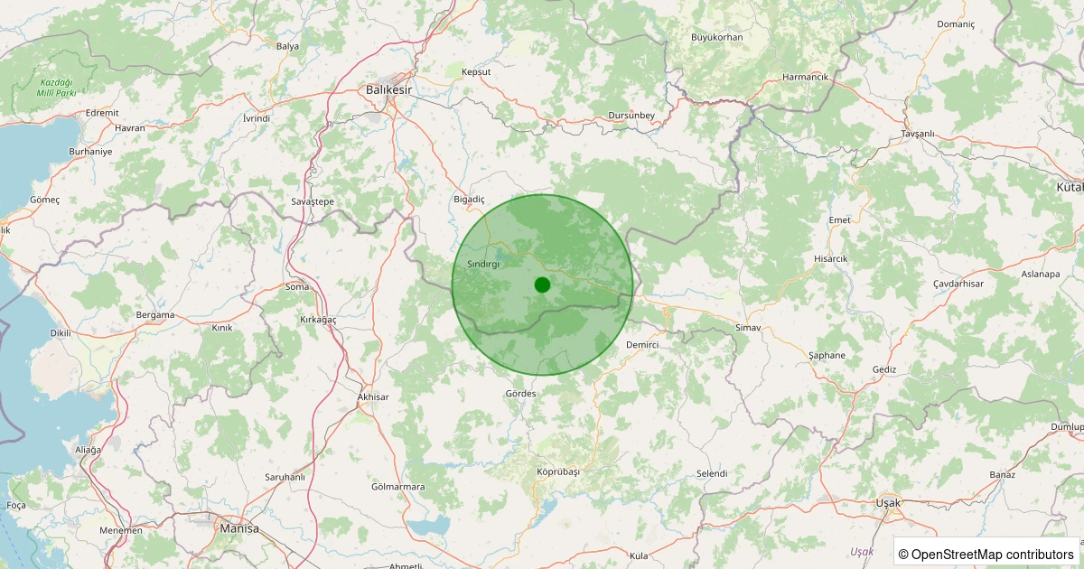 07 Kasım 2025 saat 11:09 - Sındırgı - Büyükdağdere - 3.10ml depreminin harita gösterimi