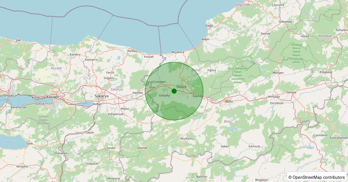 07 Kasım 2025 saat 17:02 - Merkez - Hocaoğlu Köyü - 1.90ml depreminin harita gösterimi