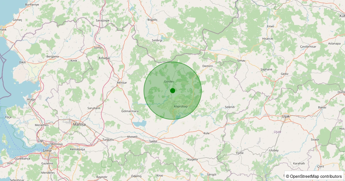 07 Kasım 2025 saat 19:48 - Gördes - Karakeçili - 1.50ml depreminin harita gösterimi