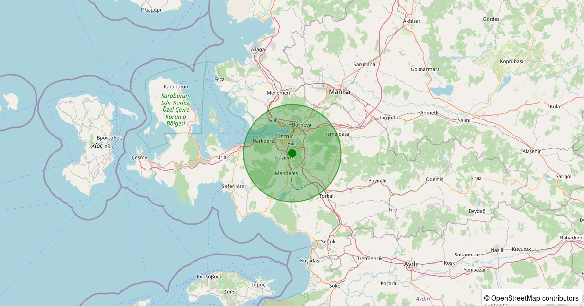 08 Kasım 2025 saat 13:39 - Gaziemir - Dokuzeylül - 1.80ml depreminin harita gösterimi