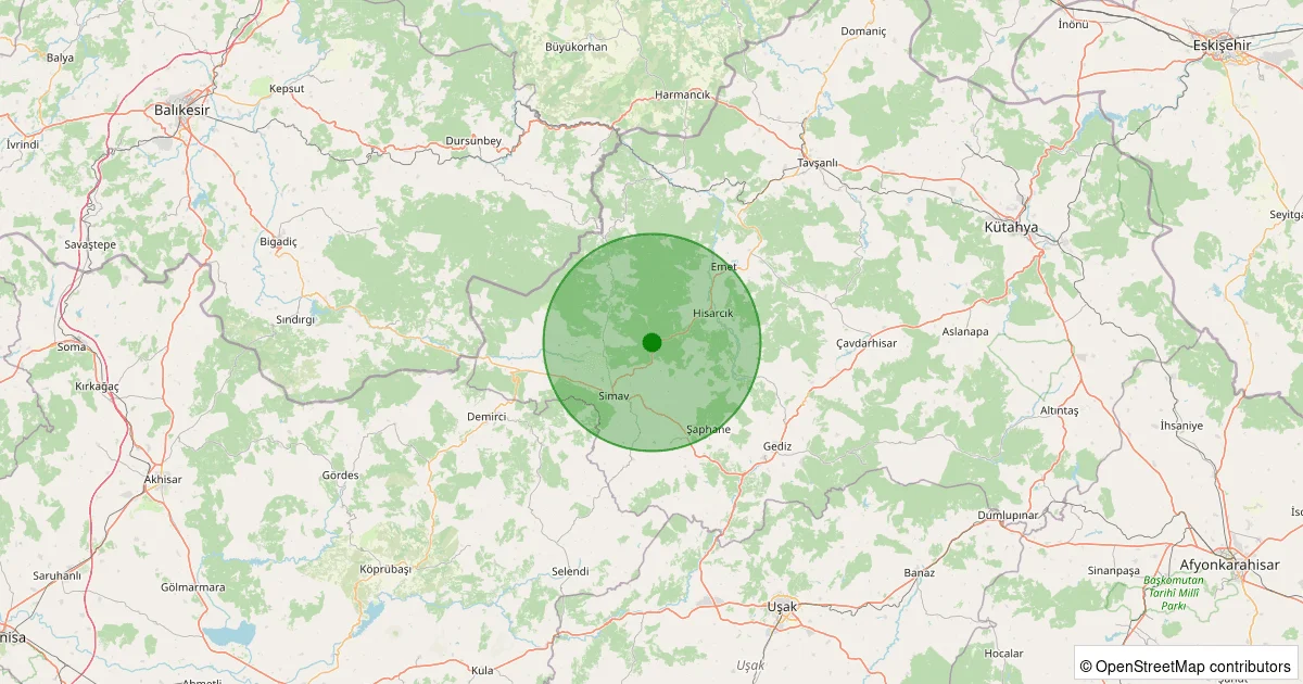 09 Ekim 2025 saat 06:06 - Hisarcık - Tokat Köyü - 1.50ml depreminin harita gösterimi