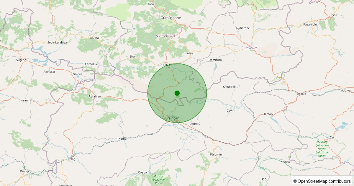 09 Kasım 2025 saat 04:21 - Kelkit - Belenli Köyü - 1.20ml depreminin harita gösterimi