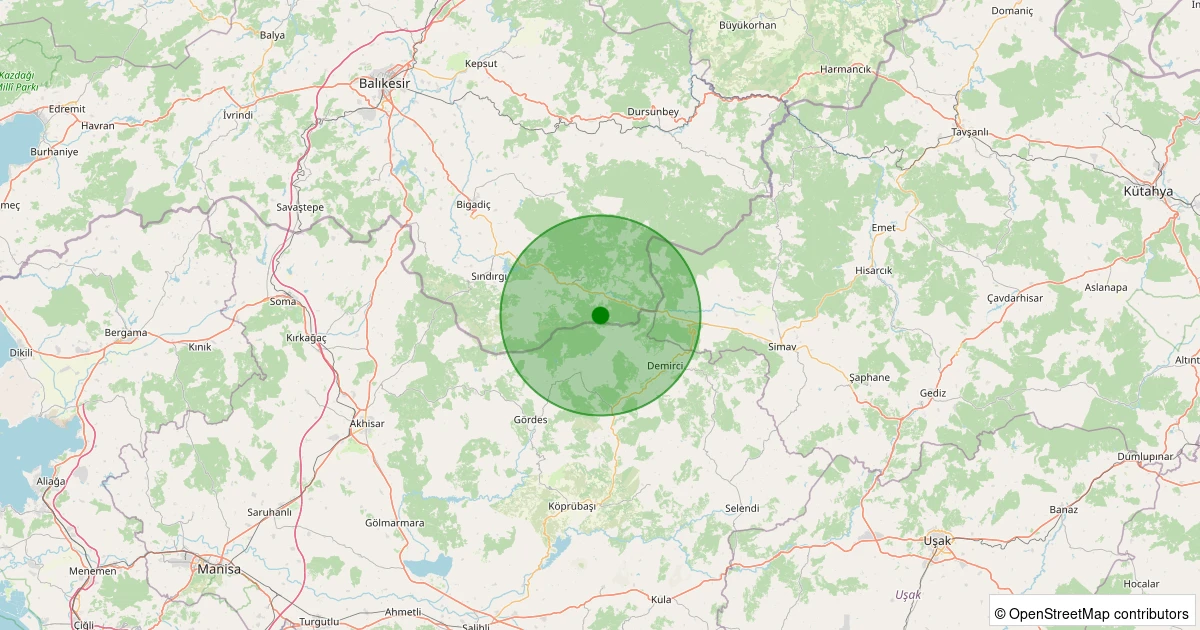 10 Kasım 2025 saat 02:11 - Sındırgı - Devletlibaba - 2.30ml depreminin harita gösterimi