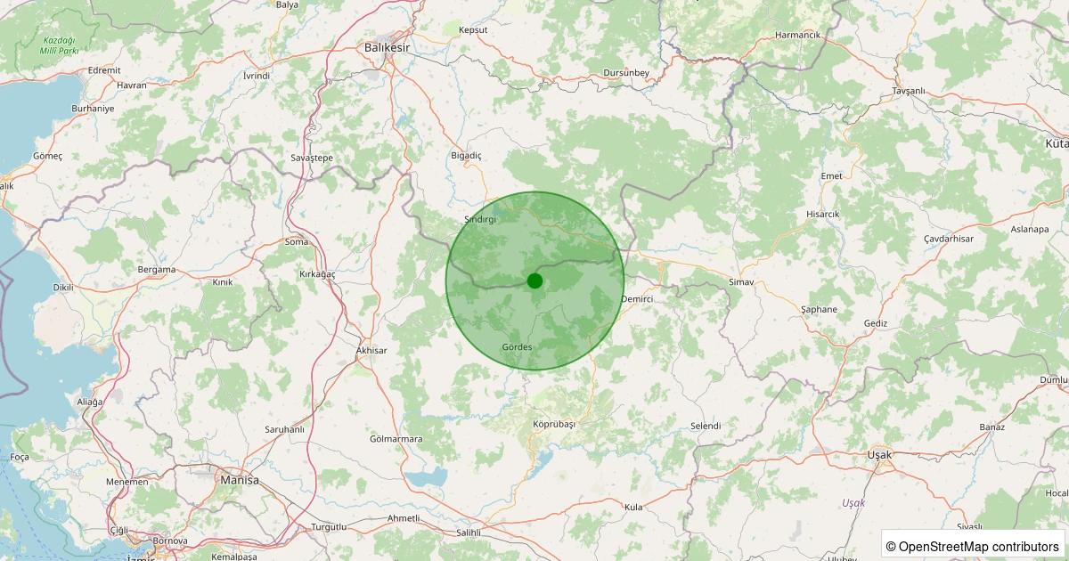 10 Kasım 2025 saat 09:49 - Gördes - Kobaklar - 1.70ml depreminin harita gösterimi