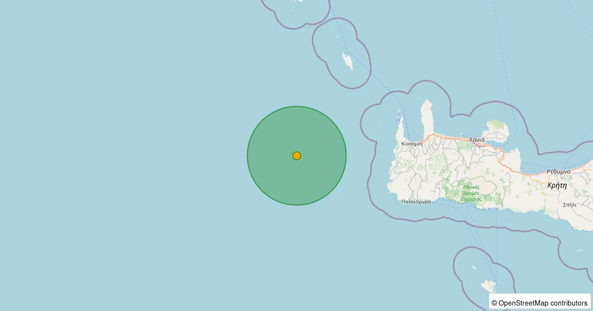 11 Kasım 2025 saat 04:58 - Akdeniz - 4.90MW depreminin harita gösterimi
