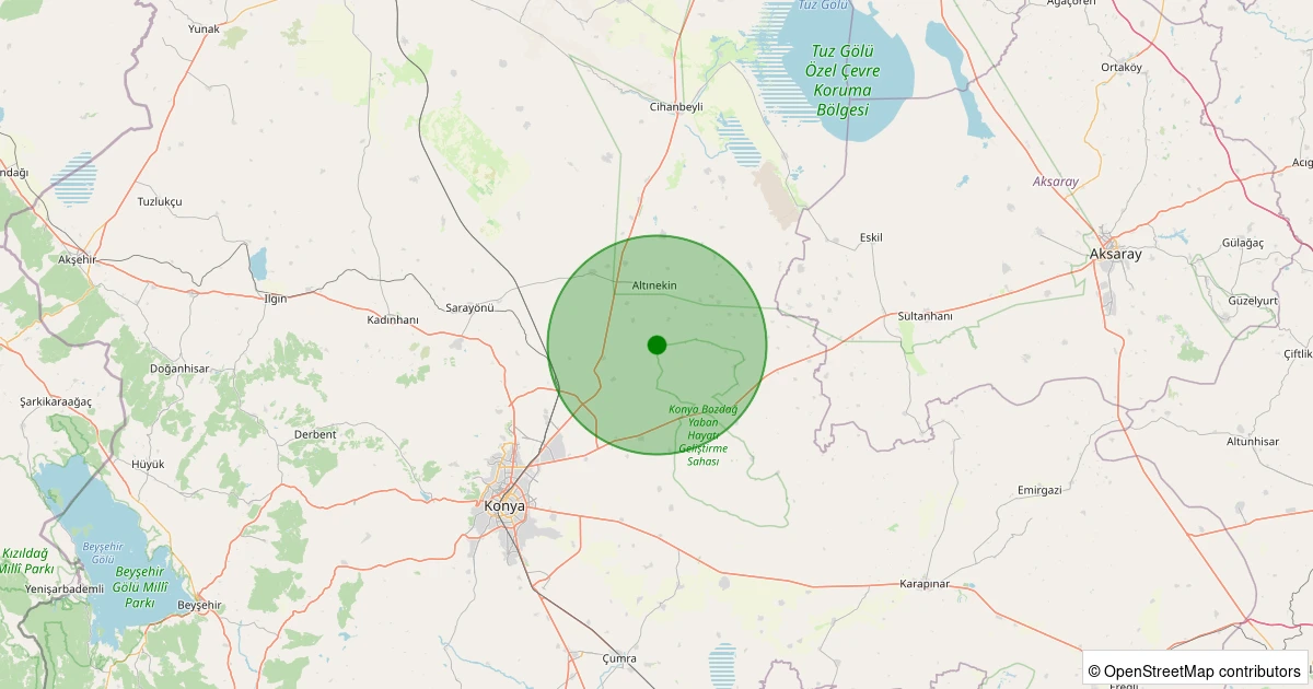 11 Kasım 2025 saat 12:22 - Altınekin - Karakaya - 1.10ml depreminin harita gösterimi
