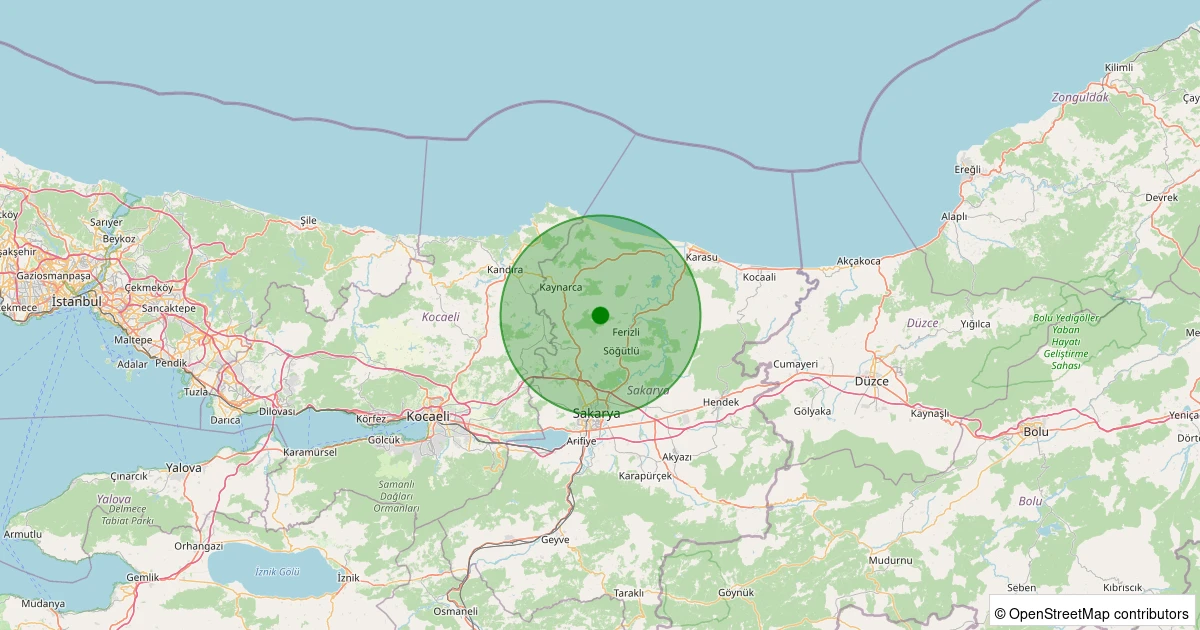 11 Kasım 2025 saat 12:39 - Kaynarca - Kızılcaali - 1.40ml depreminin harita gösterimi