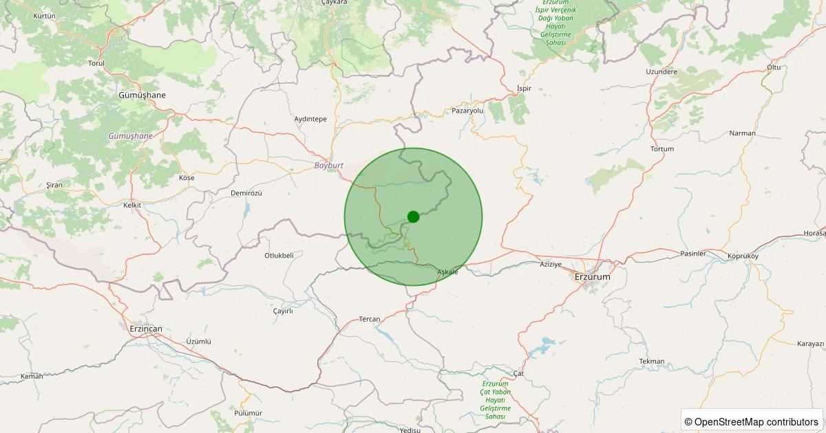 11 Kasım 2025 saat 23:50 - Merkez - Başçımağıl Köyü - 0.80ML depreminin harita gösterimi
