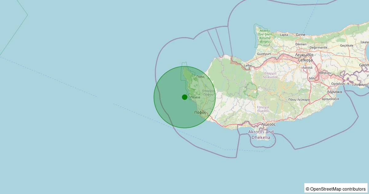 12 Kasım 2025 saat 13:08 - Akdeniz - 2.50ML depreminin harita gösterimi