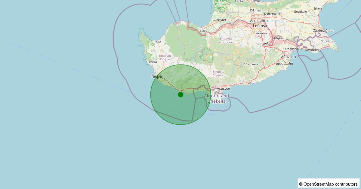 12 Kasım 2025 saat 17:37 - Akdeniz - 3.50ML depreminin harita gösterimi