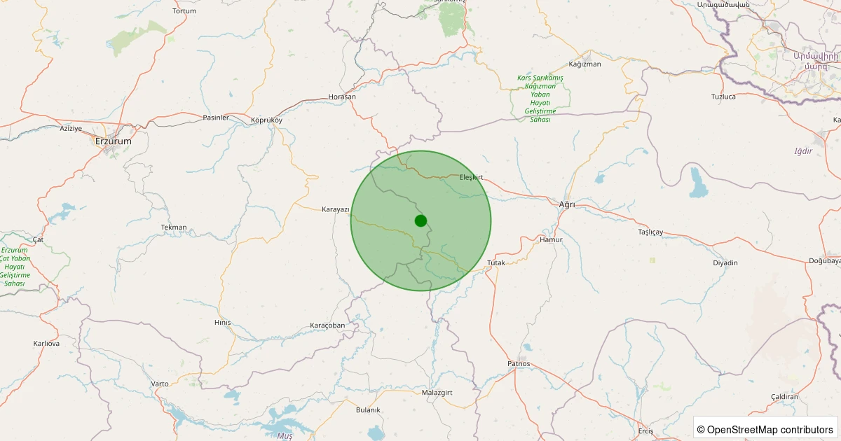 12 Kasım 2025 saat 17:46 - Karayazı - Sukonak - 1.60ml depreminin harita gösterimi
