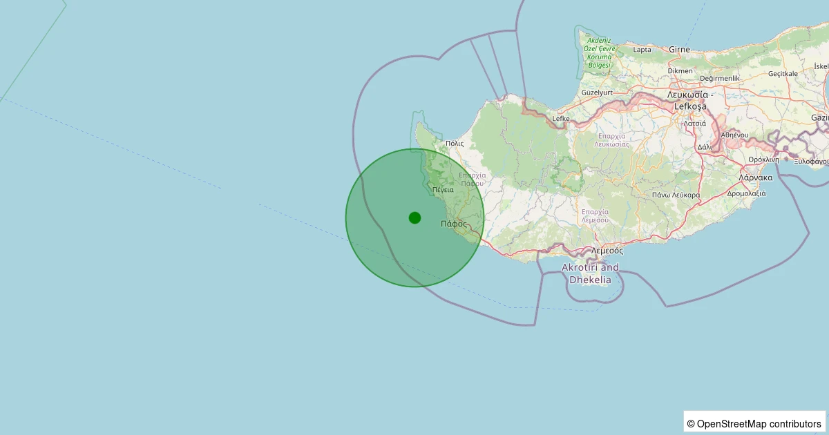 12 Kasım 2025 saat 18:00 - Akdeniz - 2.90ML depreminin harita gösterimi
