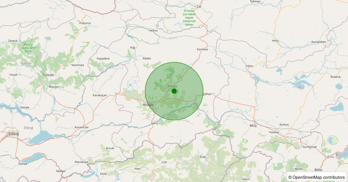 12 Kasım 2025 saat 18:09 - Merkez - Ağaçeli Köyü - 1.30ml depreminin harita gösterimi