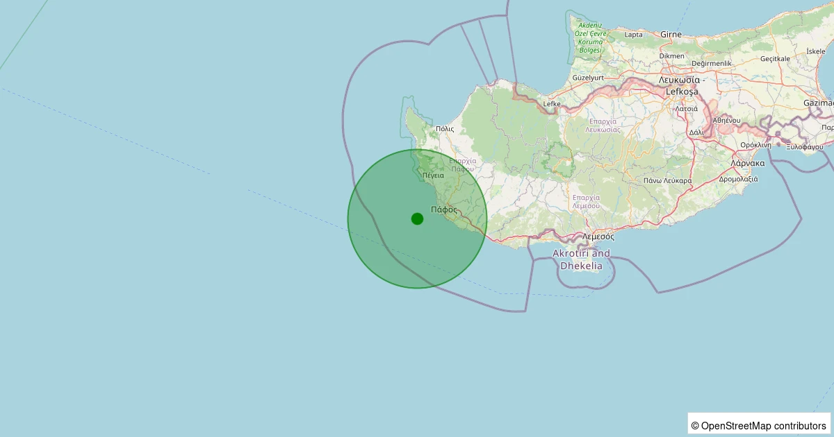 12 Kasım 2025 saat 18:08 - Akdeniz - 2.50ML depreminin harita gösterimi