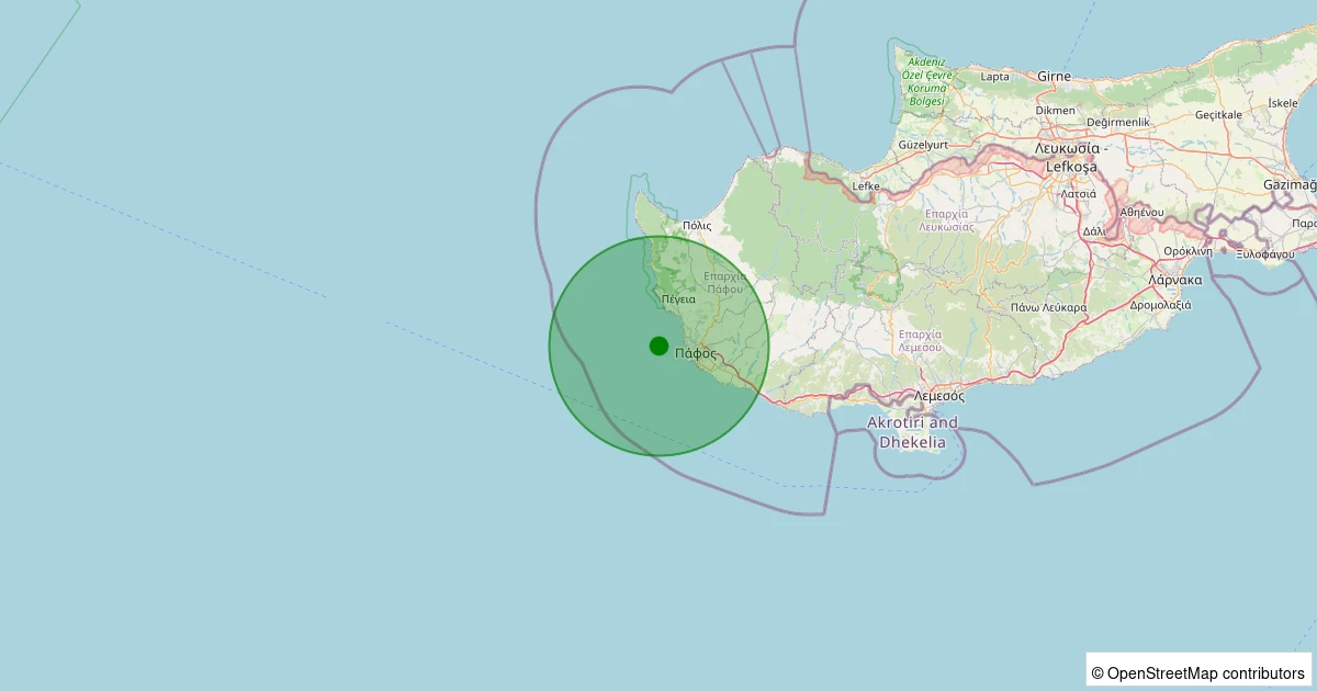 12 Kasım 2025 saat 20:01 - Akdeniz - 2.20ML depreminin harita gösterimi