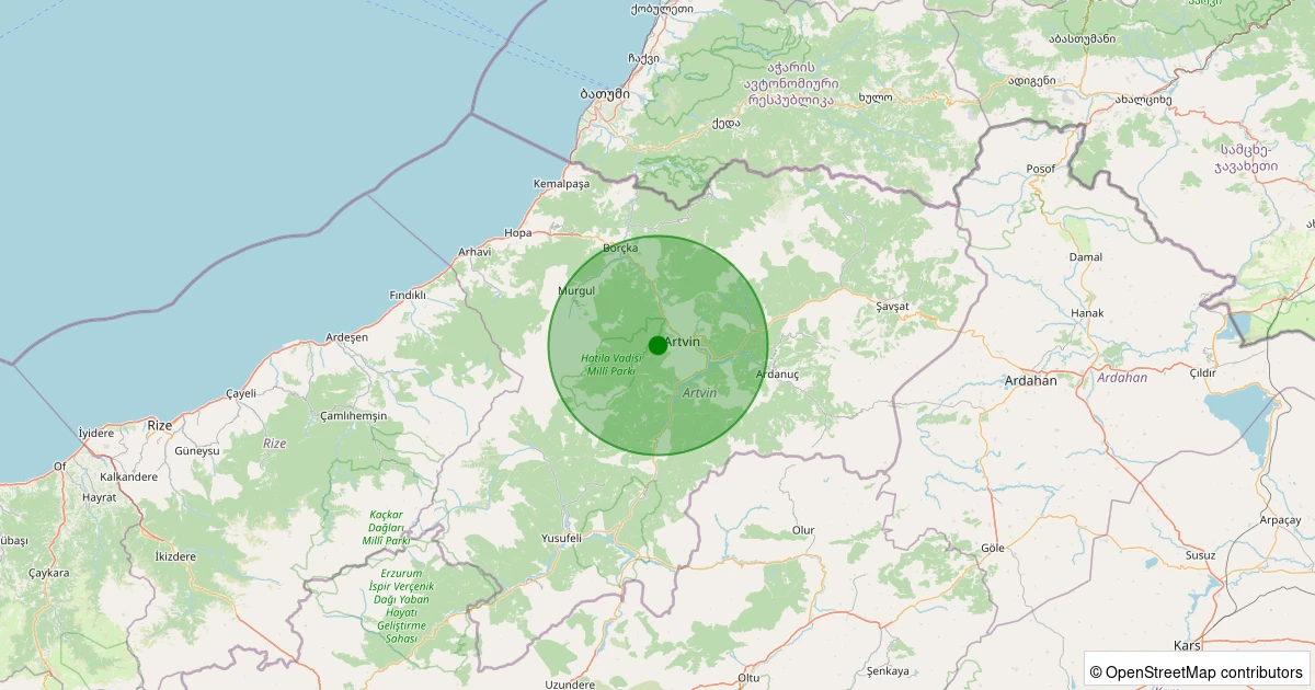 13 Kasım 2025 saat 00:06 - Merkez - Taşlıca Köyü - 0.80ML depreminin harita gösterimi
